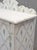 Antique Rustic Pine Two Door Sideboard Cabinet With Handpainted Lattice and Leaf Motif For Sale - Image 4 of 18