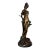 Late 20th Century Bronze “Diana With Leaves” Sculpture, 35” H – Classical Female Figure on Marble Base For Sale