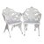 Pair of Antique White Cast Iron Garden Chairs For Sale