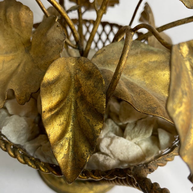 Vintage Cast Iron Floral Basket For Sale - Image 11 of 12