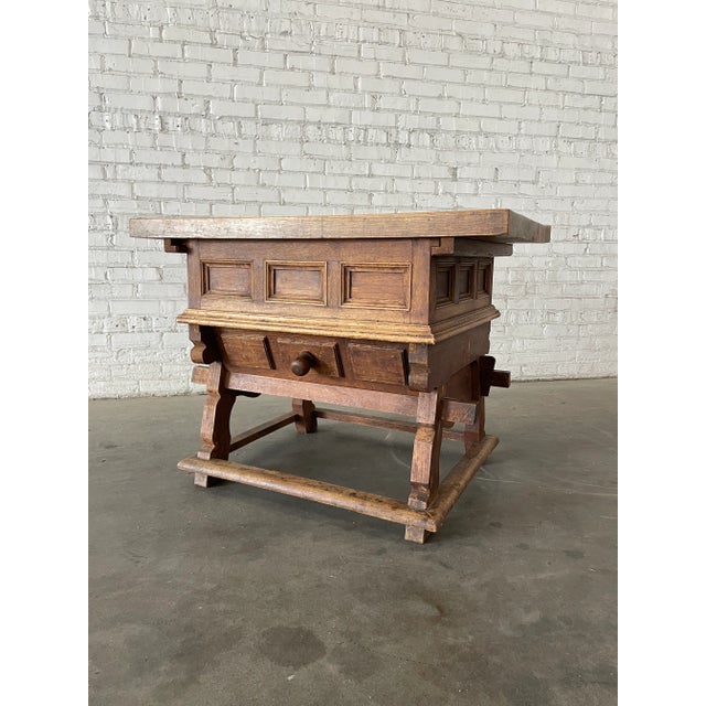 Brown Antique Alpine Pine Tavern Jogl Table For Sale - Image 8 of 10