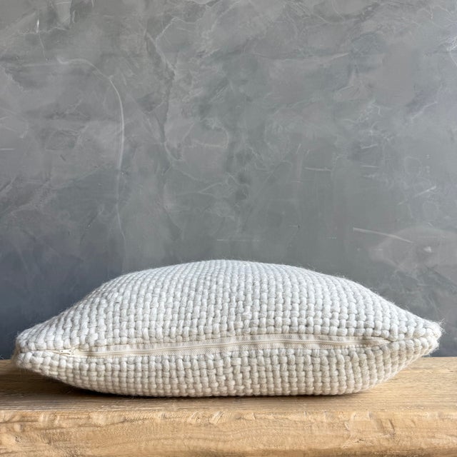 Contemporary Amari Wool Pillow - Off White For Sale - Image 3 of 6