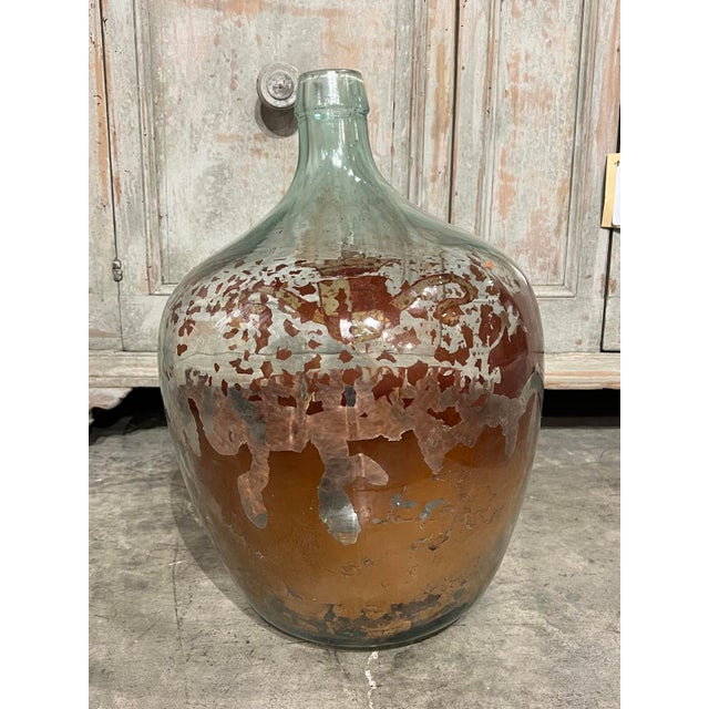 Hand Painted Antique Demi John Bottle From Normandy, France, ‘Pinot Noir’, Original Crate For Sale - Image 9 of 11