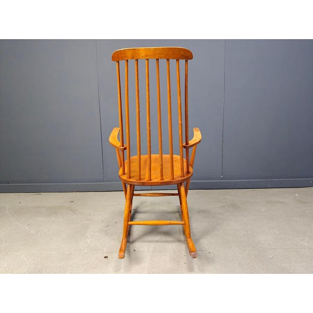 Mid-Century Spindle Rocking Chair, 1960s For Sale - Image 3 of 13