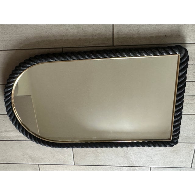 Vintage Black Rope Mirror, 1960s For Sale - Image 10 of 13