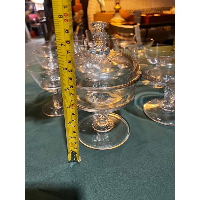 1970s Collection of Glasses and Serving Pieces With Pineapple Stems - 18 pcs For Sale - Image 9 of 12
