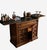 Vintage Carved Wooden Bar Cabinet With Drop-Leaf Extensions. For Sale - Image 4 of 12