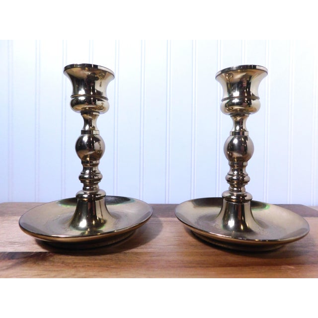 Vintage Baldwin Brass Candlestick Holders: 200th Anniversary Pair For Sale - Image 11 of 14