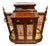 1930s Theodore Alexander Neoclassical Style Exotic Wood and Brass Umbrella Stand/Cabinet With Etched Glass Cabinets for Additional Storage For Sale