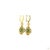 Green 0.32 Carat Rose Cut Diamond Emerald Ruby Gold Earrings, Pair For Sale - Image 8 of 9