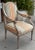 Dessin Fournir Louis XVI Giltwood Arm Chair W Cut Velvet For Sale In Los Angeles - Image 6 of 10