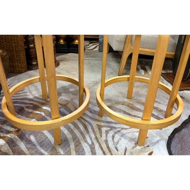 Early 21st Century Alvar Aalto for Artek Style Bentwood Stools, a Pair For Sale - Image 5 of 6