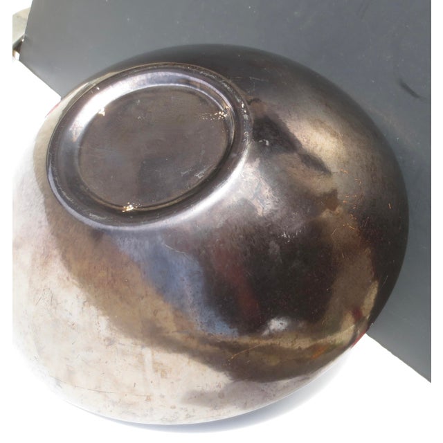 Ceramic Metallic Glaze Bowl Circa 90s For Sale - Image 4 of 9