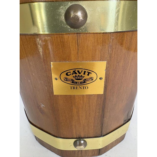 Wooden and Brass Ice Bucket, France, 1970s For Sale - Image 11 of 14