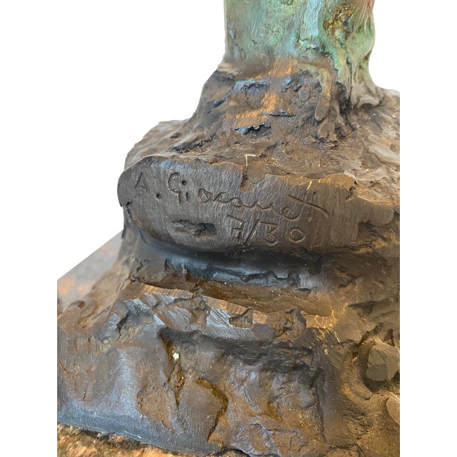 A Bronze Sculpture Styled After Giacometti For Sale - Image 10 of 10
