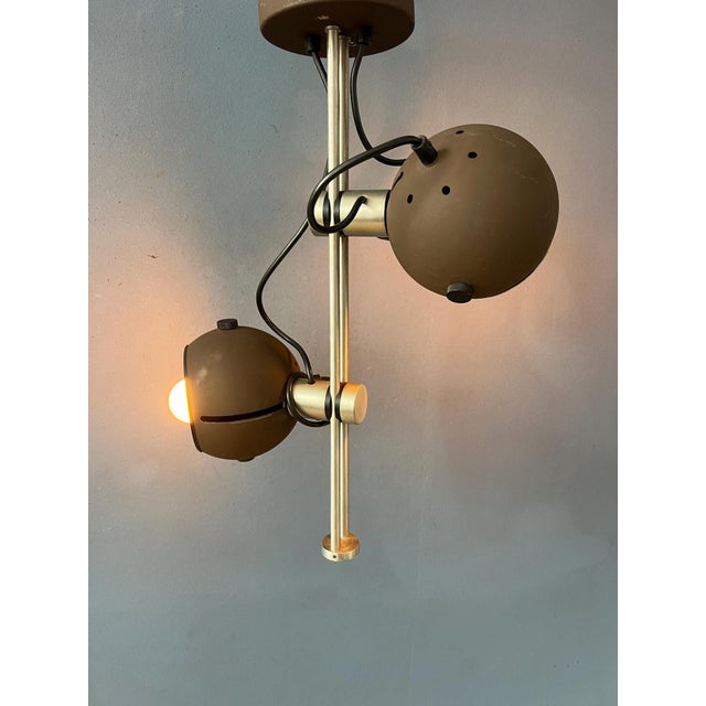 Vintage Space Age Brown Ceiling Light For Sale - Image 12 of 12