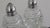 Vintage Tall Faceted Crystal-Glass Salt and Pepper Shakers With Silver-Tone Caps For Sale - Image 9 of 16