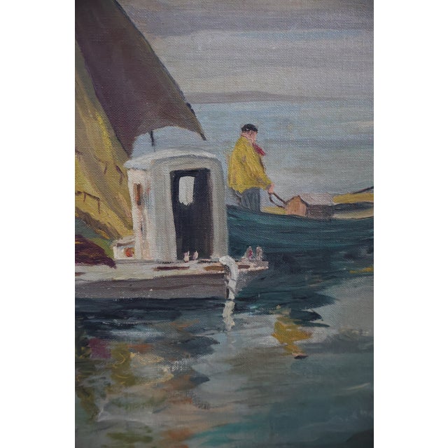 Vintage R. G. Duncan Signed “Astor” Sailboat Seascape Original Oil on Board—Framed For Sale - Image 9 of 18