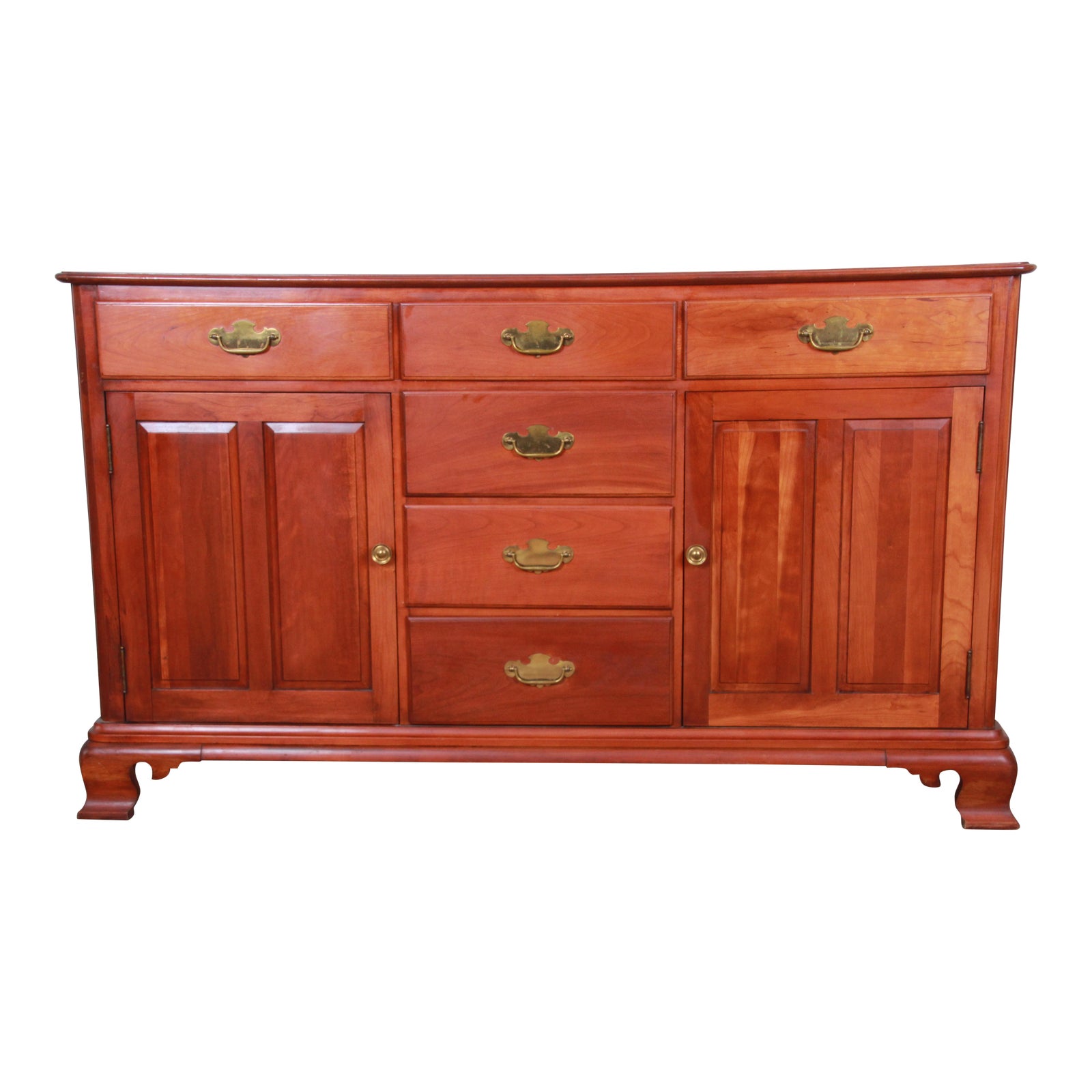 MidCentury Solid Cherry Wood Sideboard Credenza by Willet Chairish