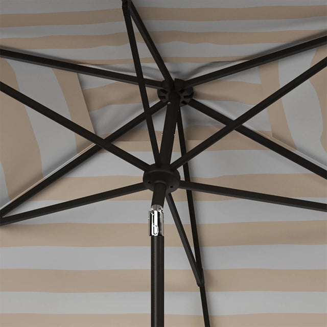 Contemporary Vienna 6.5x10 Rectangle Umbrella - Beige/White For Sale - Image 3 of 3
