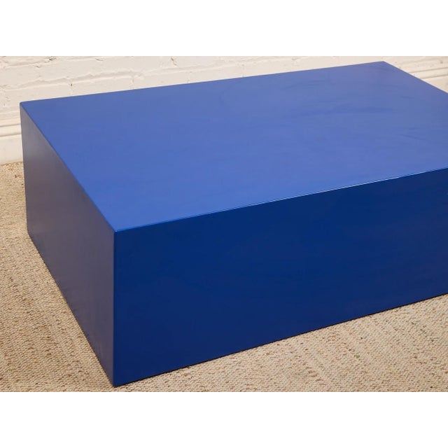 Cobalt Blue Mid Century Coffee Table For Sale In Los Angeles - Image 6 of 8