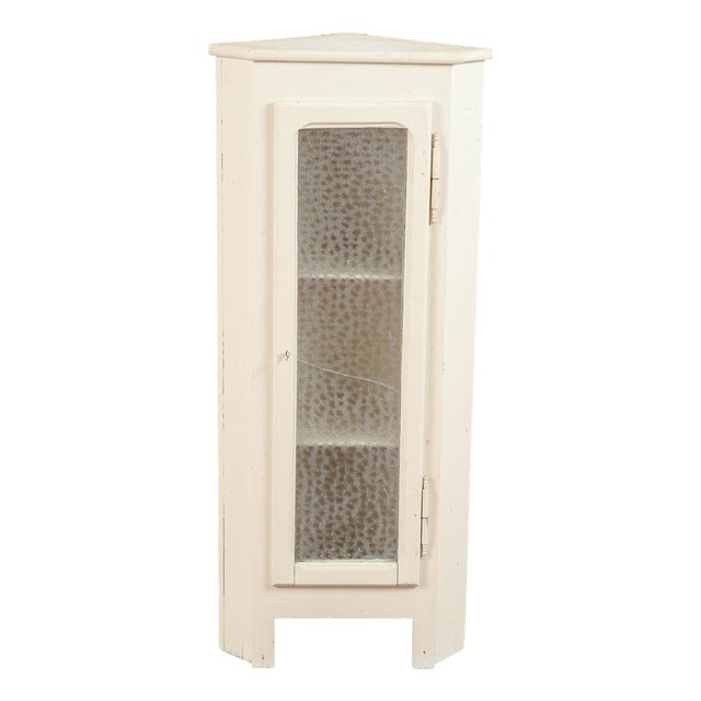 Small Vintage Corner Display Cabinet For Sale