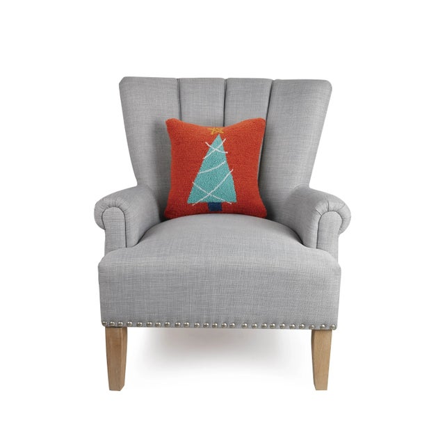 A festive way to spruce up your home for the holidays and winter season! 100% wool hooked throw pillow / accent pillow....