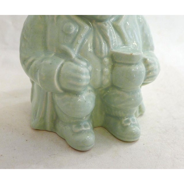 Small English Toby Jug in Pale Green Earthenware by Thomas Cone, 1890s For Sale - Image 9 of 14