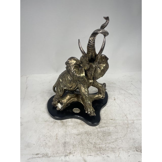 Silver-Plated Elephant Sculpture, 1970s For Sale - Image 6 of 16