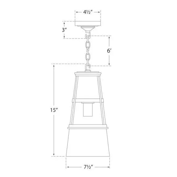 Visual Comfort Thomas O'Brien for Visual Comfort Signature Robinson Medium Pendant in Bronze with Clear Glass For Sale - Image 4 of 4