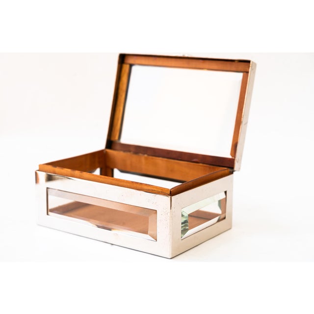 Nickel-Plated, Wood and Cut Glass Box, Vienna, 1920 For Sale - Image 9 of 15