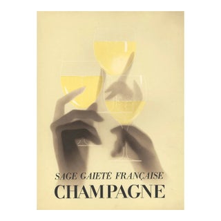 1932 French Art Deco Champagne Lithograph-Paul Iribe For Sale