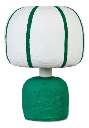 Margate Green Cotton Mache Table Lamp
