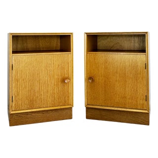 Oak Bedside Cabinets from Meredew, 1960s, Set of 2 For Sale