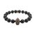 Metal Black Onyx Stone Gladiator Charm Beaded Bracelet For Sale - Image 7 of 7