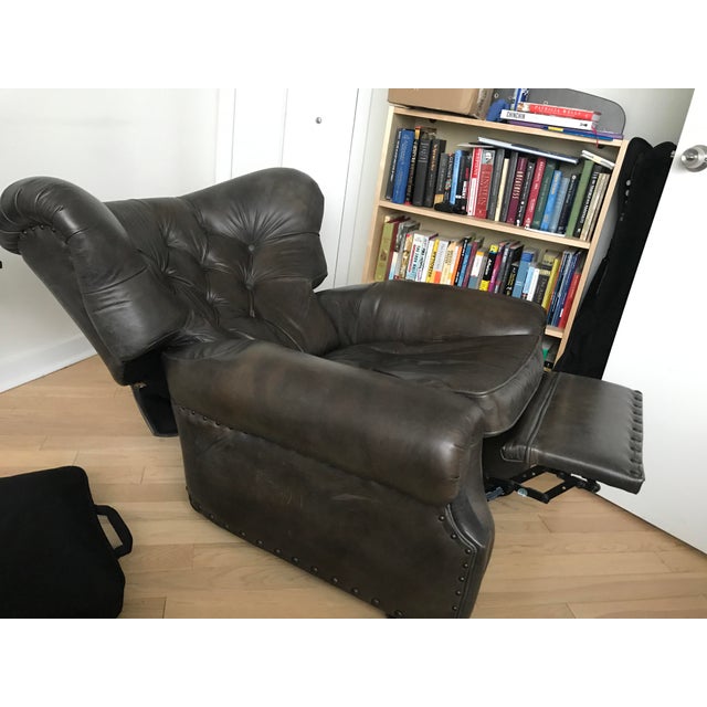 Churchill Leather Recliner With Nailheads From Restoration Hardware