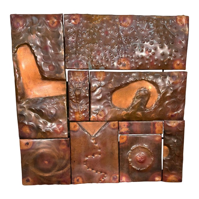 1980s Cooper Sculptural Wall Art by Hinz For Sale