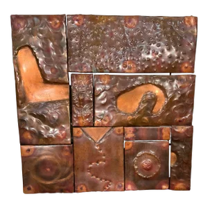 1980s Cooper Sculptural Wall Art by Hinz