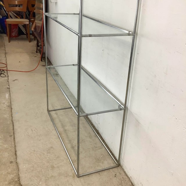 Chrome Tall Vintage Modern Etagere For Sale - Image 8 of 12