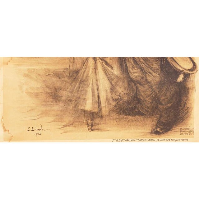 Poster for the Cabaret La Lune Rouss by Charles Léandre, Paris, France, 1904 For Sale - Image 3 of 8