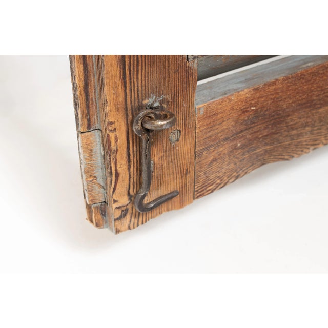 Brown French Pine Shutters, 1850s, Set of 4 For Sale - Image 8 of 9