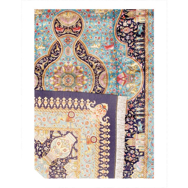 Traditional Pasargad DC Exquisite Design Paris Palace Fine Power Loom v. Silk Rug For Sale - Image 3 of 3