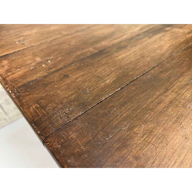 1920s Vintage Bistro Table in Walnut, 1920s For Sale - Image 5 of 10
