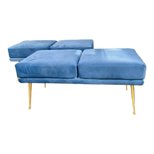 Italian MCM Gio Ponti Design Benches With Brass Legs