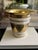 Vintage Brass Wastebasket With Mother-of-Pearl Inlay For Sale - Image 4 of 10