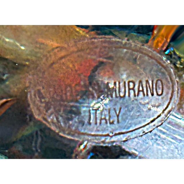 Burnt Orange Large Blown Glass Tropical Fish Sculpture Murano Labeled, 1960s For Sale - Image 8 of 8