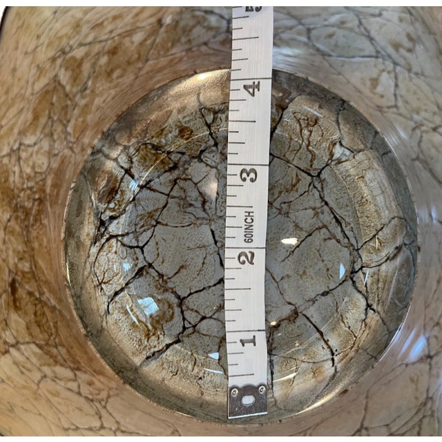 Late 20th Century Vintage Hand-Blown Jozefina Ruffled Art Glass Plum- and Champagne-Colored Bowl For Sale - Image 10 of 10