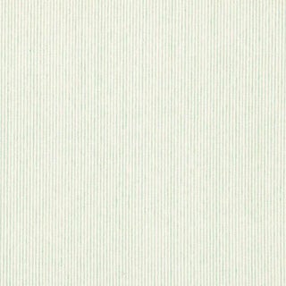 Sample - Schumacher Wesley Ticking Stripe Fabric in Aqua For Sale