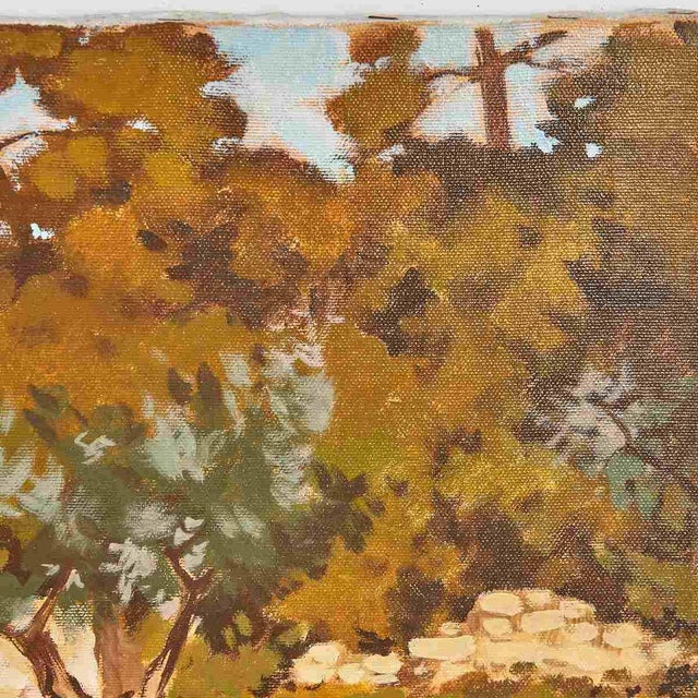 Unknown, Rural Landscape, 1980s, Oil on Canvas For Sale - Image 3 of 6