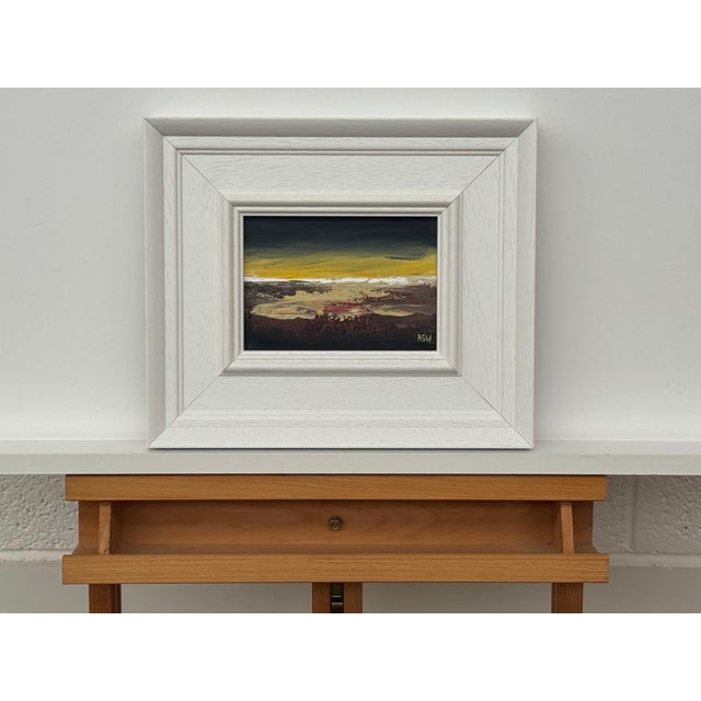 Midnight Ember - Miniature Abstract Landscape Art Study by Contemporary Artist 2025 For Sale - Image 17 of 17